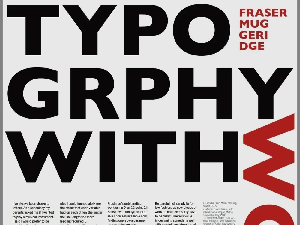 Typography Poster — large display type composition